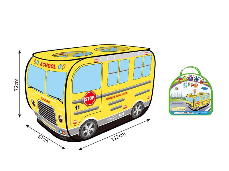 Yellow School Bus Shape Children Play Tent