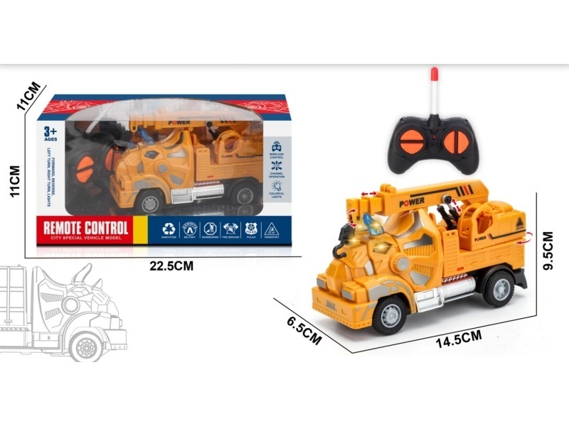 Four-Way Triangular Dragon Remote Control Engineering Crane