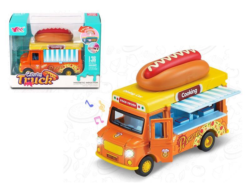 1:36 Q Version Alloy Pull Back Dining Car