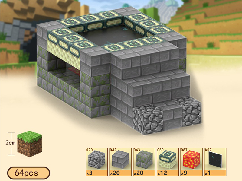 End Portal Magnetic Cube Building Blocks 64pcs