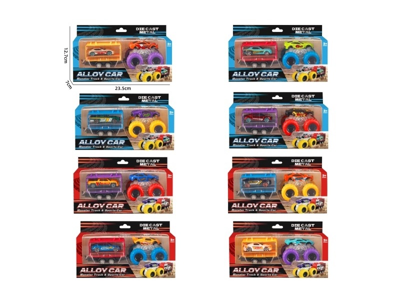 1:64 Alloy Inertial Container Trailer (8 Models Mixed)