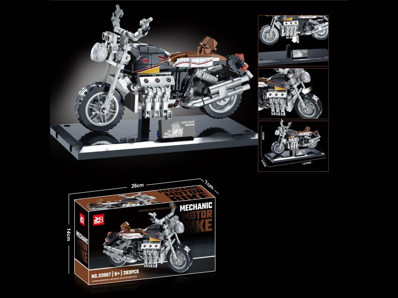 Building Blocks: 285 Pieces Motorcycle Series