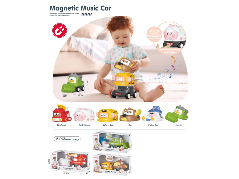 Magnetic Inertia Music Car (3 Models Mixed)