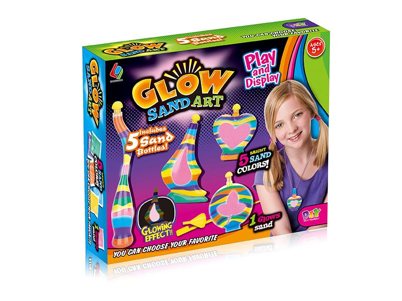 Creative Kids DIY Sand Art(Glow In The Dark,5 Sand Bottles)