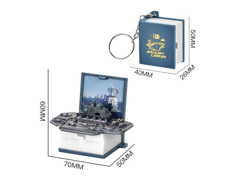 3D Stereoscopic Folding Bomb Bursting Book -Mini Aircraft Carrier (Upgraded And Enhanced Version)