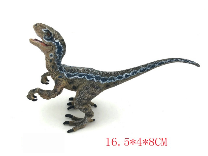 Blue Velociraptor (With A Mouth That Can Open And Close And Arms That Can Move)