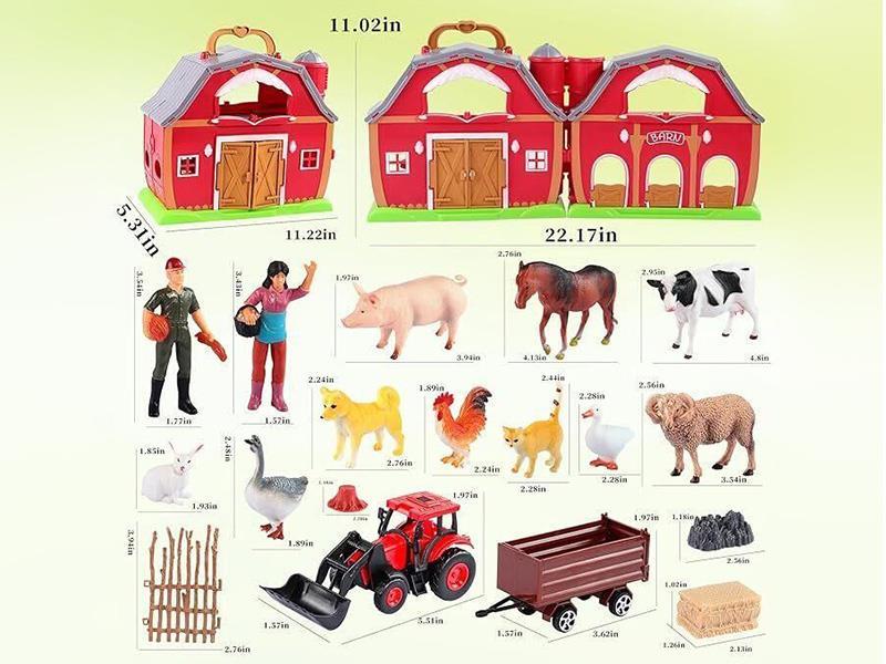 Farm Animal Barn Set