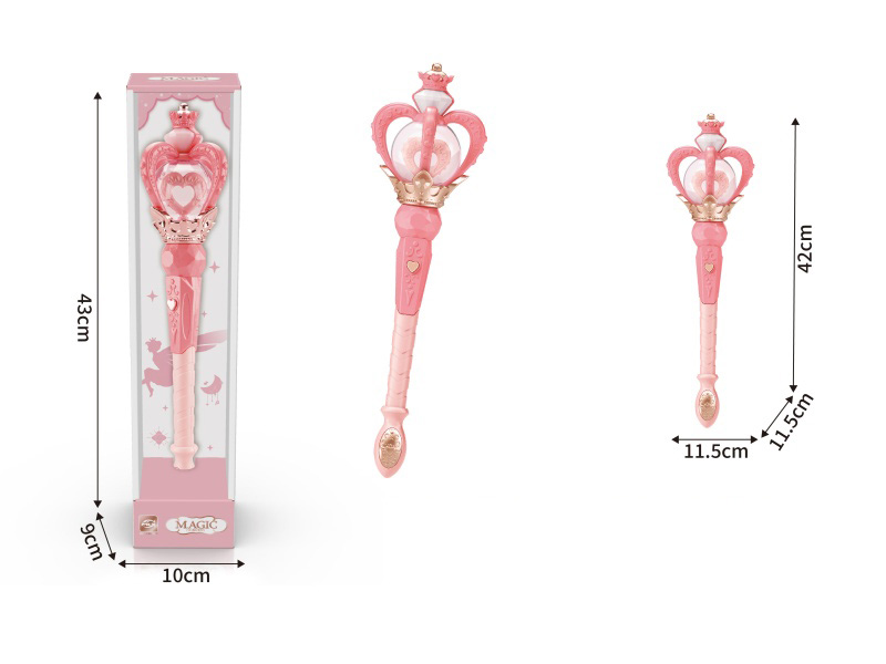 Girl's Magic Wand With Sound And Light, Music(Solid Color)