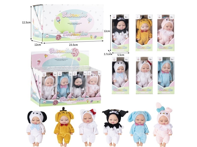 4-Inch Solid Sleeping Dolls (12-Piece Set)