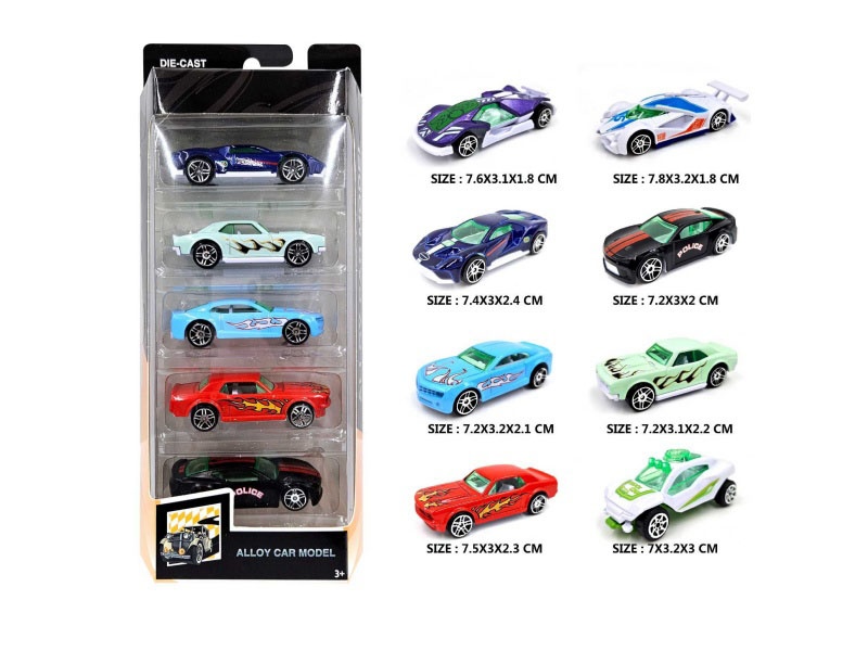 1:64 Alloy Muscle Car, 5 Pieces In A Box