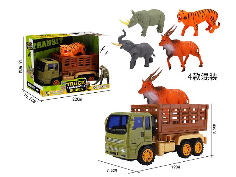 Friction Animal Transport Truck Set