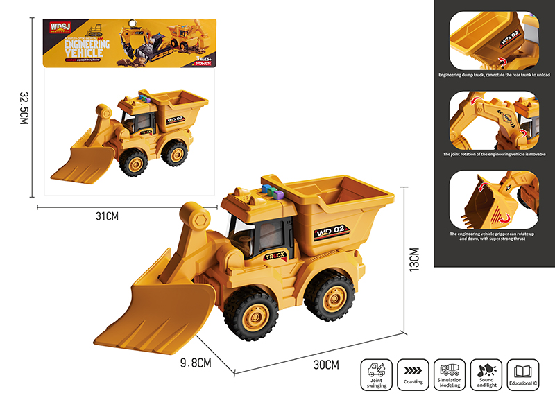 Friction Engineering Truck With Sound And Lights - Road Scraper