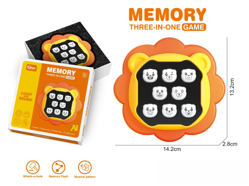 8-Key Bear Memory Game Console - Lion