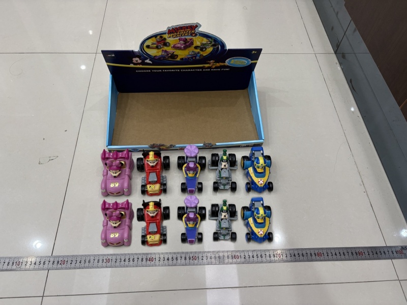 Mickey + Minnie + Goofy + Donald Duck + Daisy Inertia Car Set