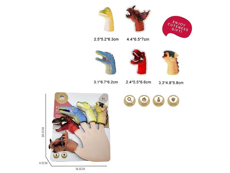 Dinosaur Head Finger Cots