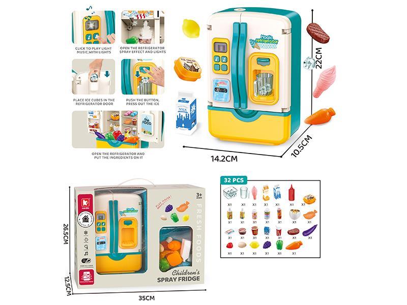 Refrigerator With Light And Music 32pcs(With Spray)