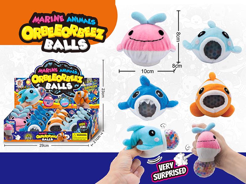 Sea Animals Plush Decompression Balls 12pcs