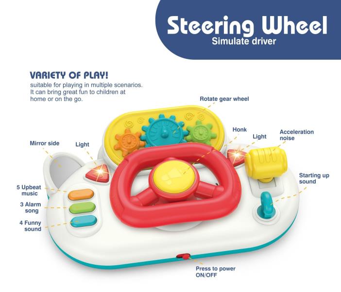Music steering wheel