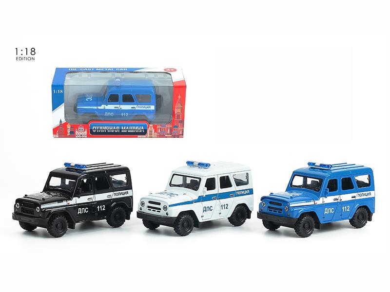 1:18 Pull Back Alloy Police Car With Sound And Light(Russian)