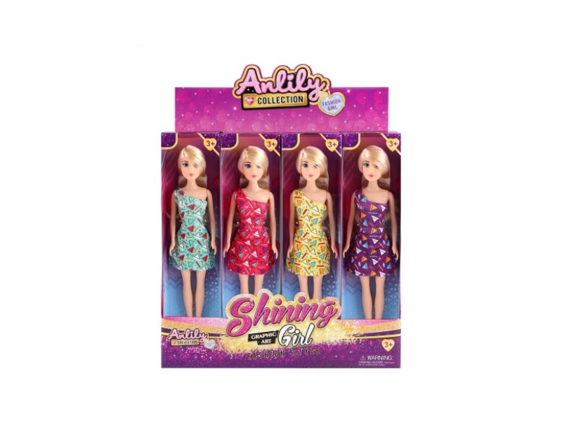 11.5-Inch Solid Body Doll (Fair Skin) Display Box 12 Pieces