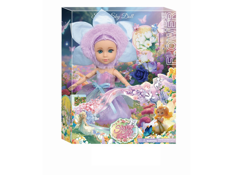 Starry Sky Doll 12-Inch Flower Fairy - Plush Doll - Bellflower