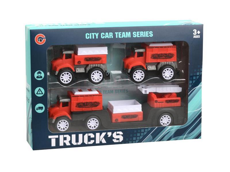 Pull Back Fire Truck Set