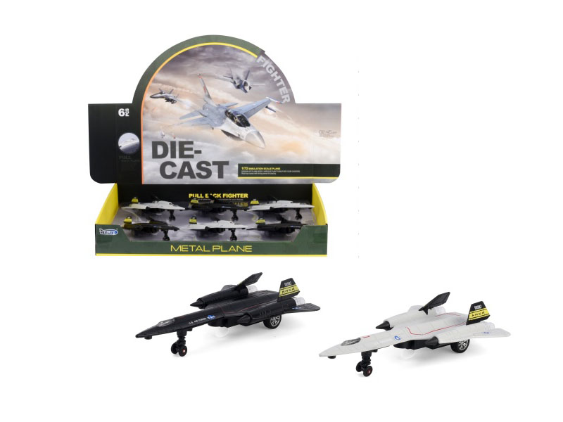 Alloy Recoil Sr71 Fighter Jet (6 Units)