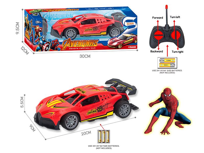 27Mhz 1:18 4-Channel Remote Control Spider Man Bugatti Racing Car(Not Included Batteries)