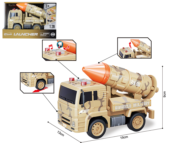 1:20 Friction Missile Vehicle With Sound And Light