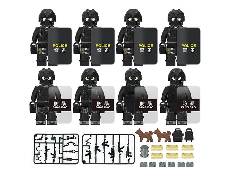 Riot Police Building Blocks Figures Toys