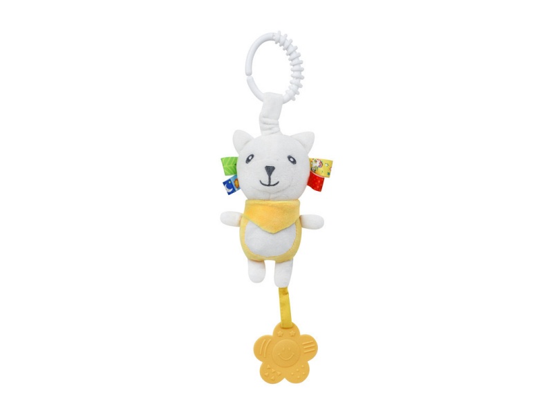 Bb Called Yellow Bear Baby Comfort Teething Tube Bell Plush Pendant