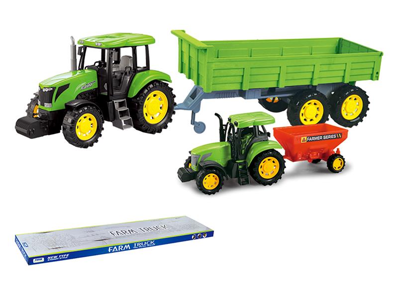 Friction Farm Tractor With Tailer