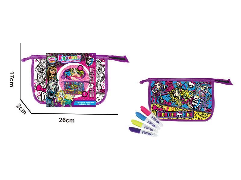 DIY Monster Hand Bag(4 Colour Washable Pen)