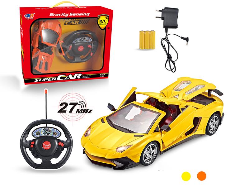 1:18 Lamborghini 4 Open Doors Remote Control Car(With Charger,Rechargeable Batteries)