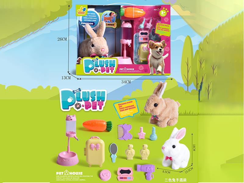 Electric Plush Pet Rabbit Set
