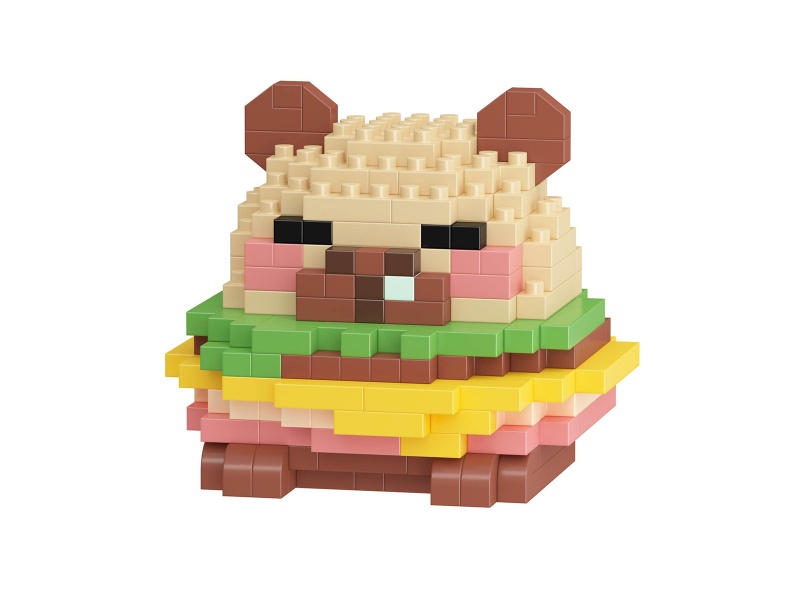 Capybara - Hamburger Piglet Building Blocks - 233 Pieces