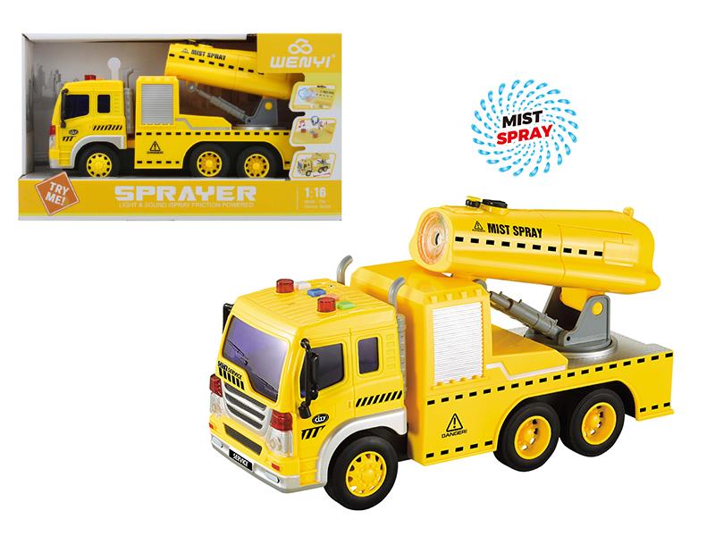 1:16 Friction Spray Truck(Four Buttons,Light & Sound,Mist Spray)