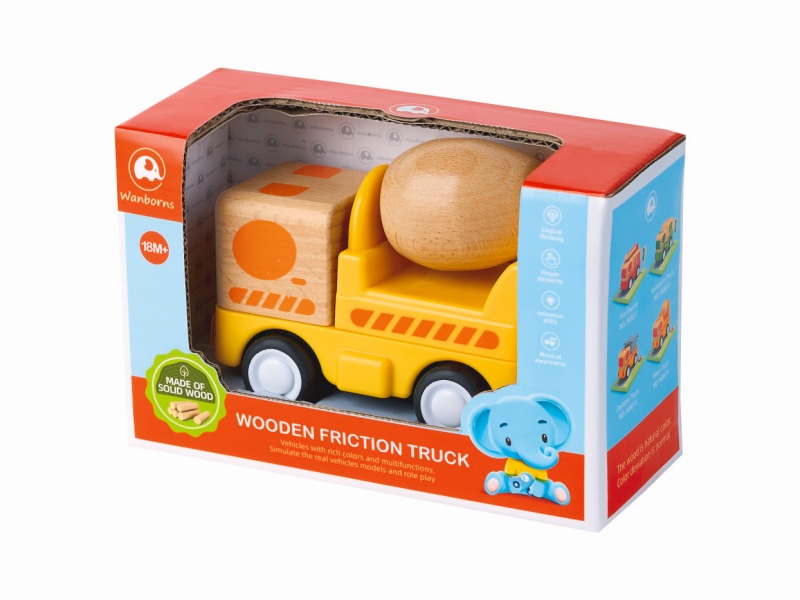 Wooden Mini Mixer Truck With Music And Lights