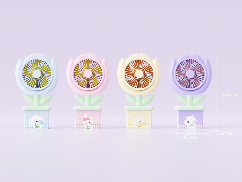 Tulip-Shaped Desktop Mini Fan