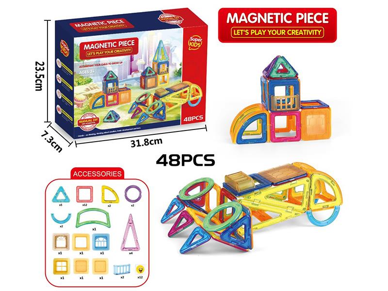 Transparent Magnetic Building Blocks 48pcs