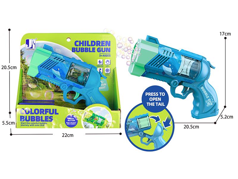 B/O 8-Holes Ocean Theme Revolver Bubble Gun With Lights