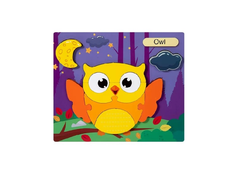 Wooden 3D Jigsaw Puzzle - Owl