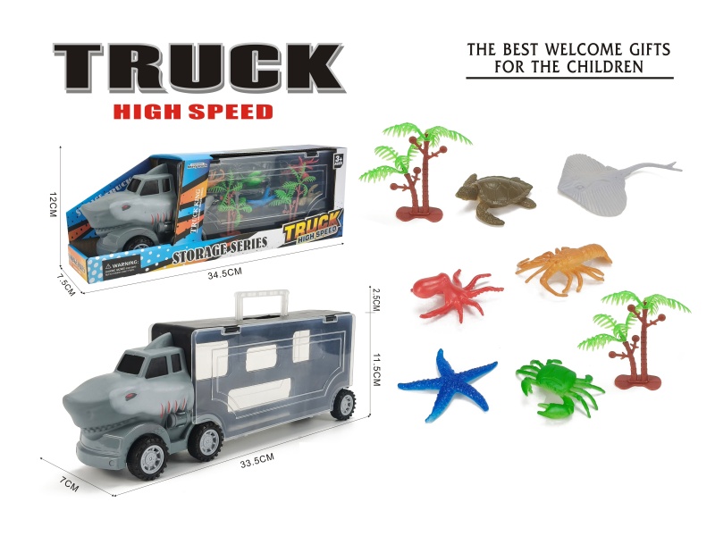 Children'S Toy Car - Jurassic Shark Storage Car