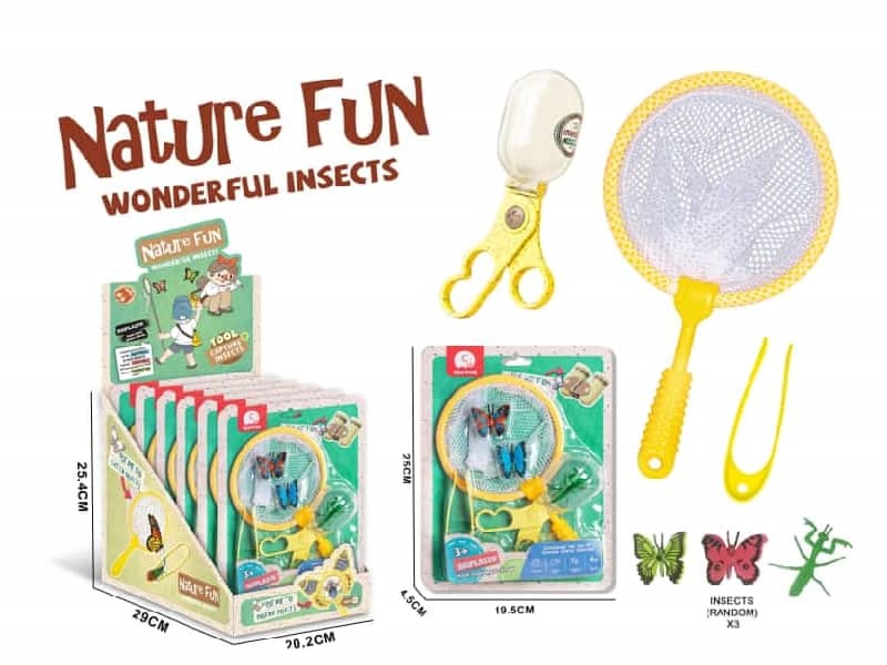 Wheat Stalk Material Scissors Ball Clip Set With 3 Insect