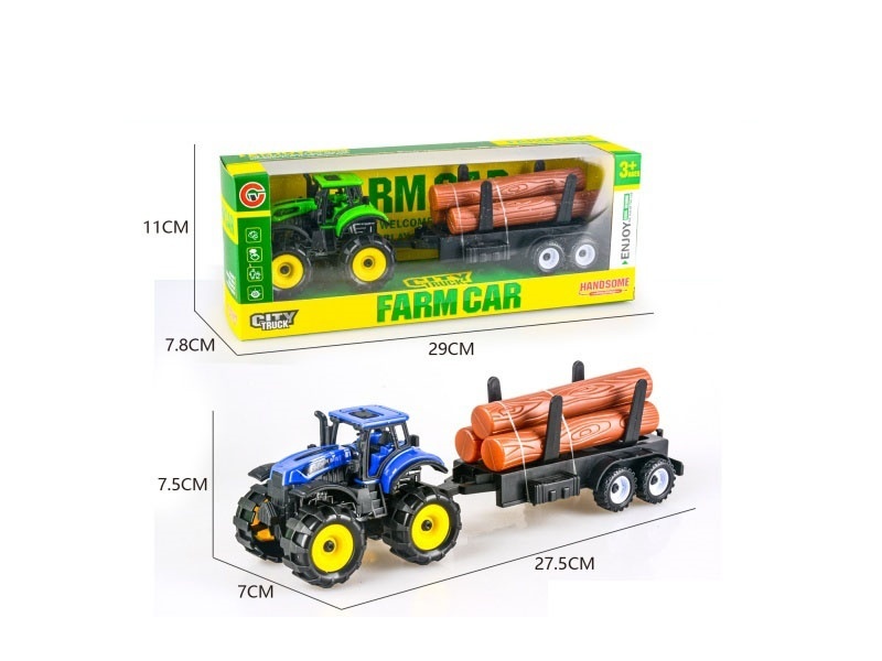An Inertial Off-Road Farmer'S Cart Is Dragging Wooden Strips