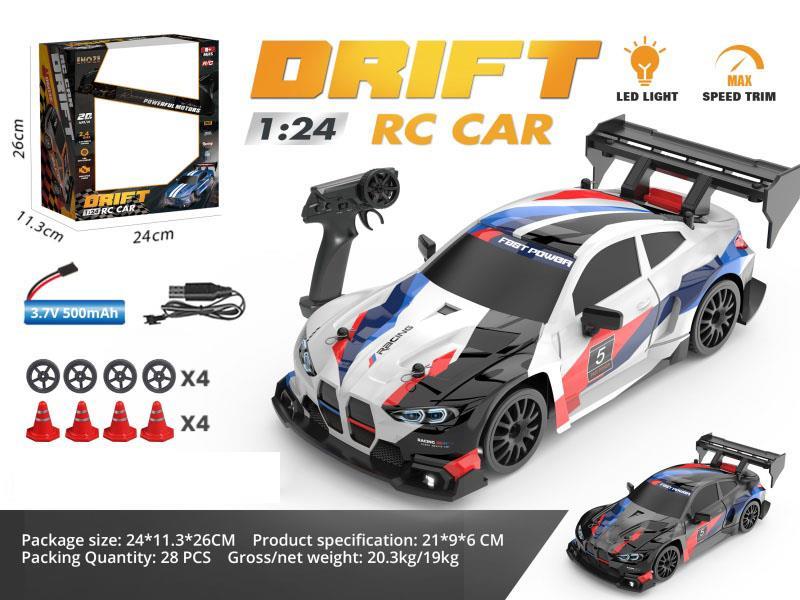 1:24 Semi-Scale Drift Bmw Remote Control Car - Black/White