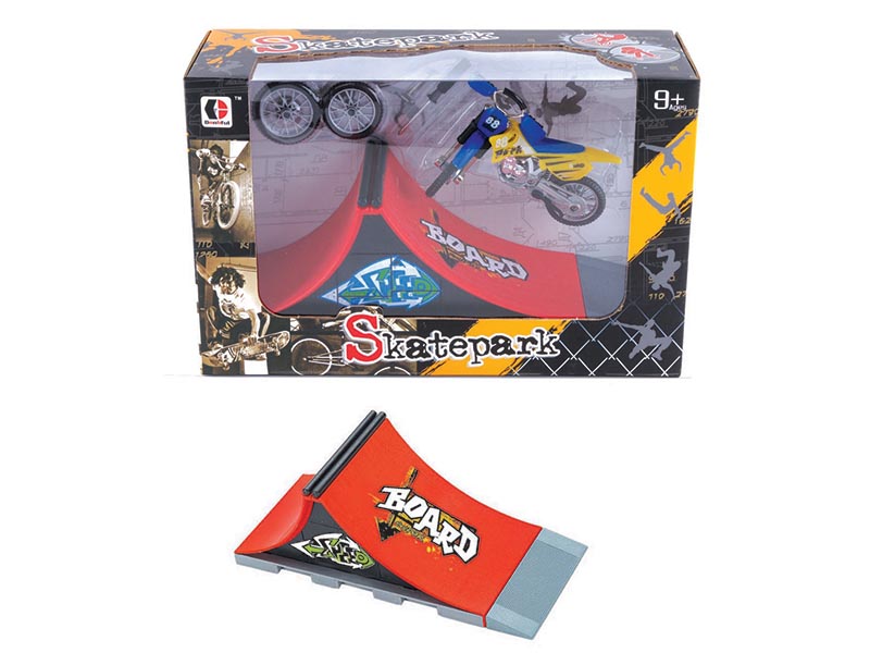 Motorcycle Finger Skateboard Skate Park Set