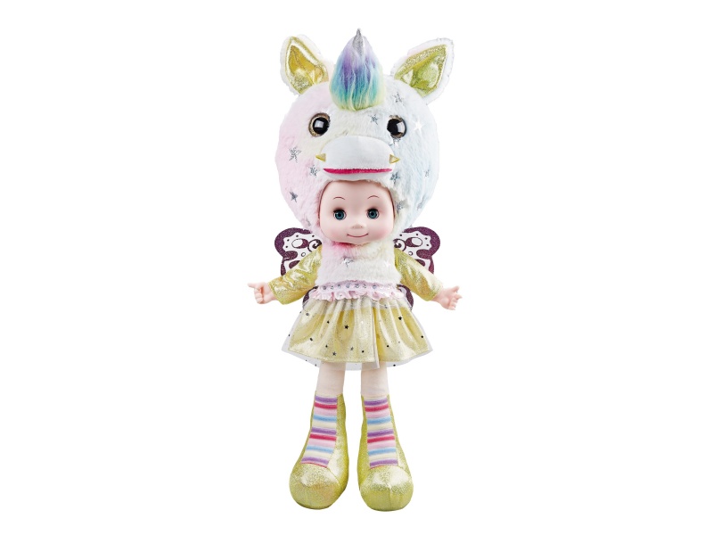 21-Inch White Horse Unicorn Voice-Controlled Music Doll (Color Bag)