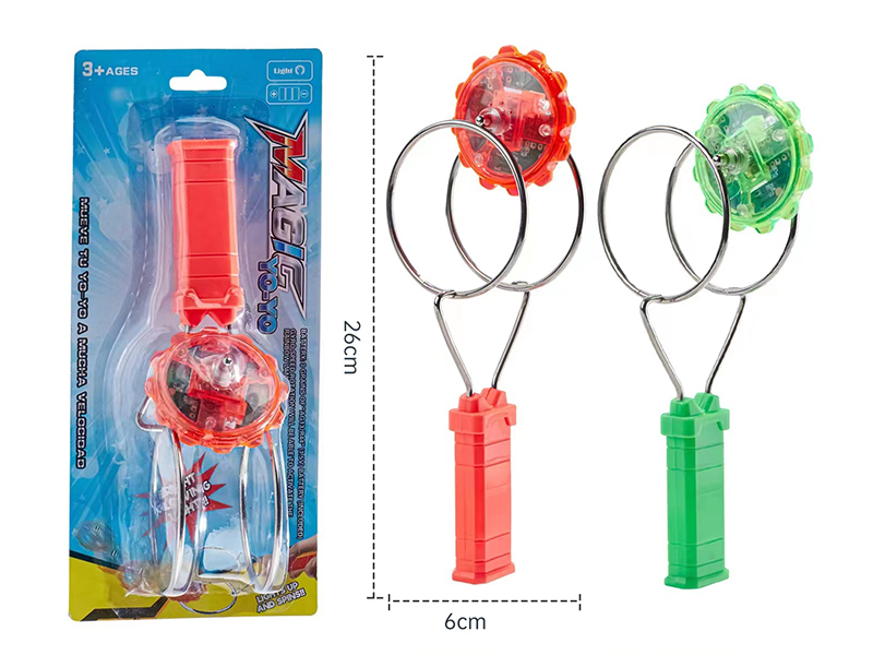 Metal Slider Track Magnetic Yo-Yo Gyro With Lights