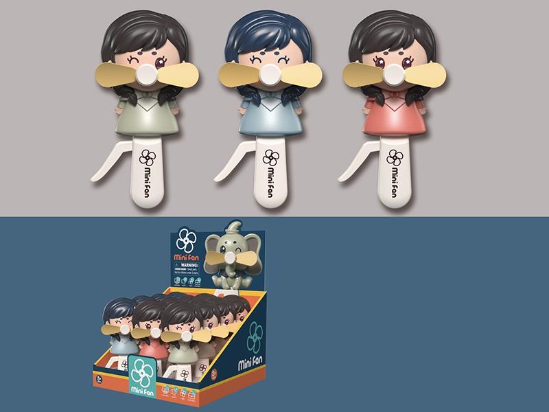 Girl  Hand Pressure Fan 12PCS